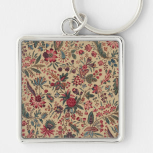 Chaveiro Trabalho de Agulha Antigo Floral Vintage para Móve