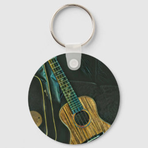 Chaveiro trabalho de arte do violão vintage