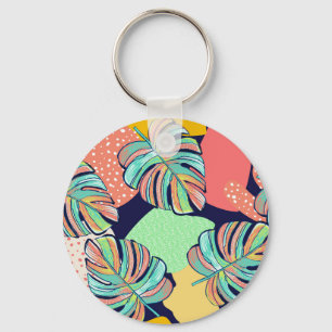 Chaveiro Trabalho de arte Tropical: Monstera Design