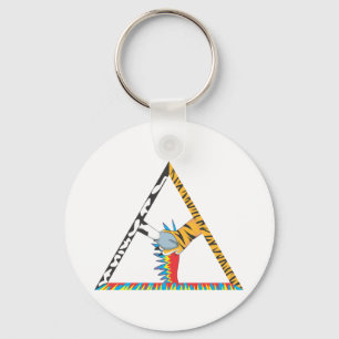 Chaveiro Trabalho em equipe de animais por vaca, Tigre e pa