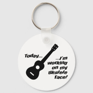 Chaveiro Trabalho em minha cara do ukulele!