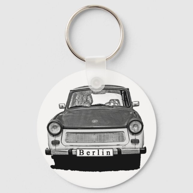 Chaveiro Trabant Car Front, Black and White, Berlim (Frente)