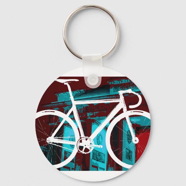 Chaveiro Track Bike Berlin - azul vermelho (Frente)