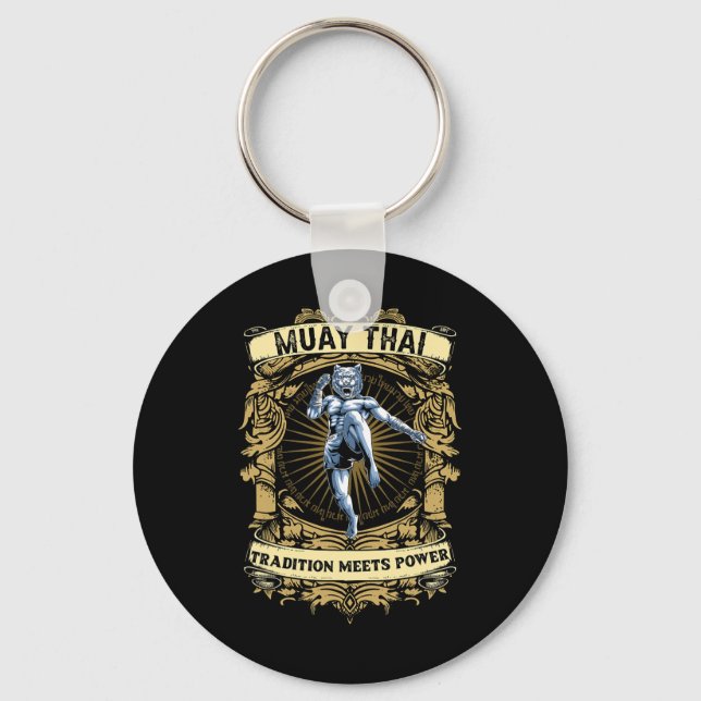 Chaveiro Tradição Encontra Poder - Kickboxing E Muay Thai F (Frente)
