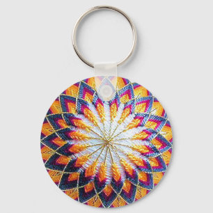 Chaveiro tradicional multicolorido de Temari Kiku