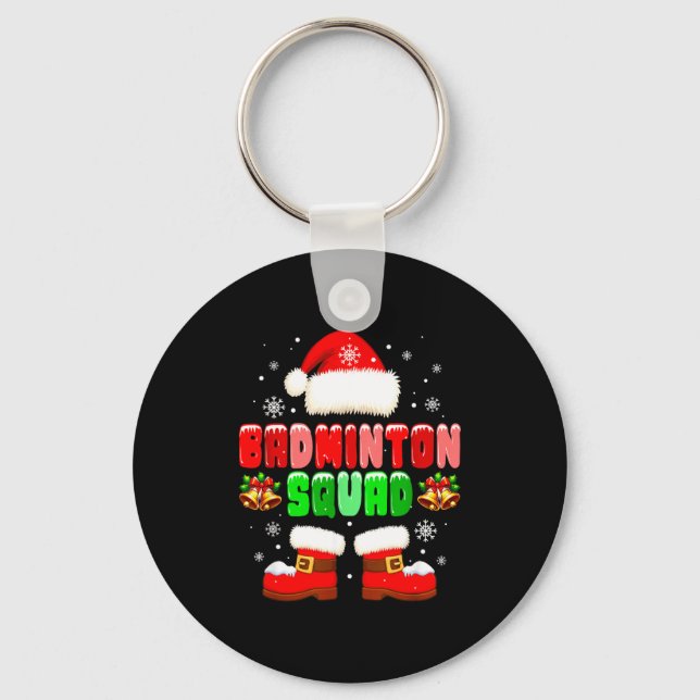 Chaveiro Traje de Equipe de Badminton Natal Jogador Equipe  (Frente)