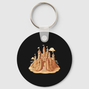 Chaveiro Traje de evento de castelo de areia para meninos d