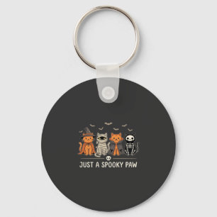 Chaveiro Traje de Gato de Halloween Spooky Paw Vetor Design