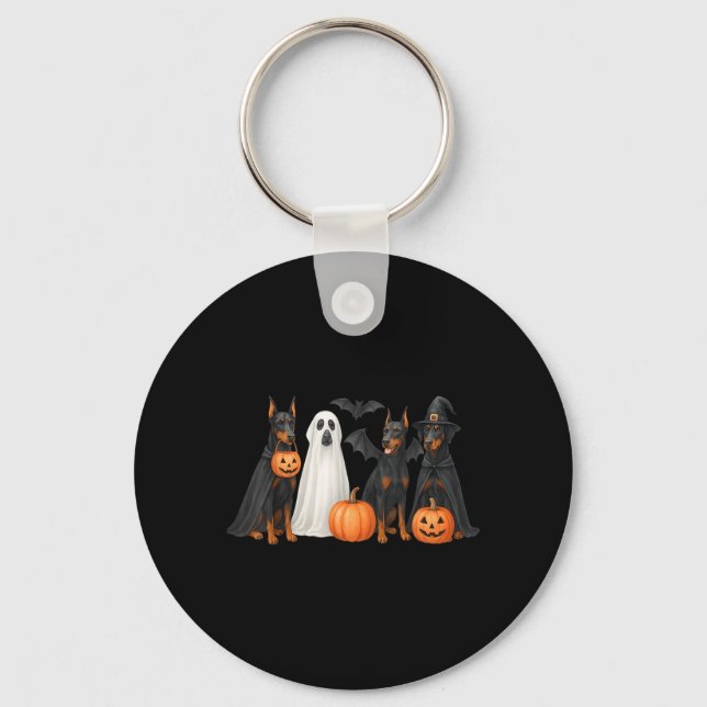Chaveiro Traje de Halloween Doberman Diversão Doberman Hall (Frente)