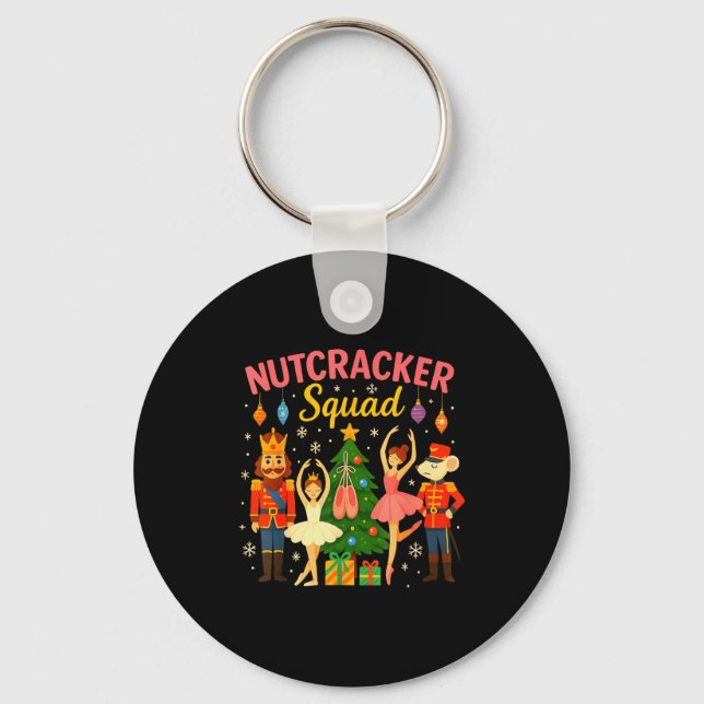 Chaveiro Traje de Natal da Equipe do Quebra-Nozes de Ballet (Frente)