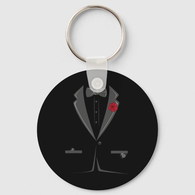 Chaveiro Traje E Tie Tuxedo Bowtie Costume Fácil Halloween (Frente)