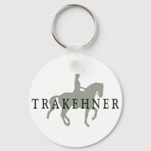 Chaveiro TRAKEHNER com cavalo & cavaleiro do adestramento