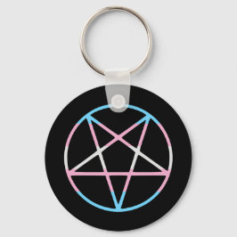 Chaveiro trans gay pride flag pentagram transgender