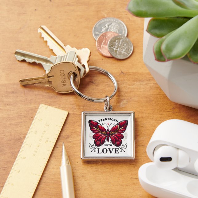 Chaveiro Transform with Love Keychain – Symbol of Change (Mesa)
