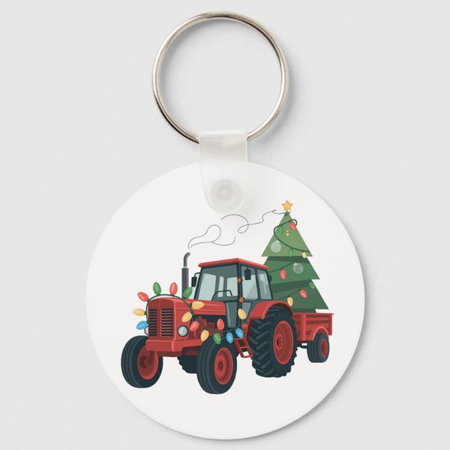 Chaveiro Trator de Natal Iluminação Trator de Natal  (Frente)