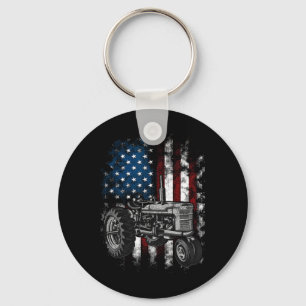 Chaveiro Trator Patriótico Bandeira Americana Trator Fazend