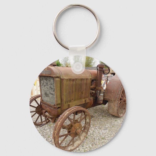 Chaveiro Trator vintage enferrujado (Frente)