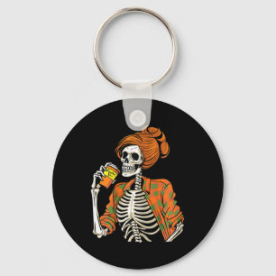 Chaveiro Trava de Maçã de Maçã de Esqueleto de Halloween