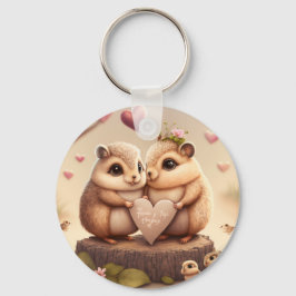 Chaveiro Travesseiro de sotaque de animação de ursos bonito