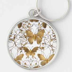 Chaveiro Travesseiro decorativo Dourado da borboleta: