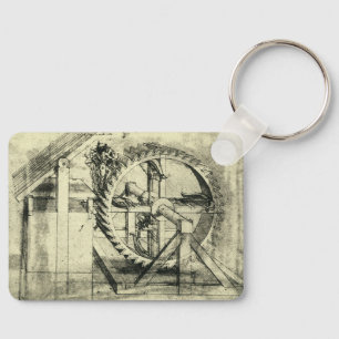 Chaveiro Treadmoveleiro movido a arco-íris por Leonardo da