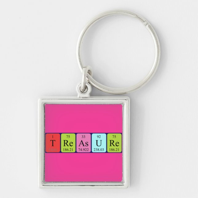 Chaveiro Treasure periodicamente mesa name keyring (Frente)