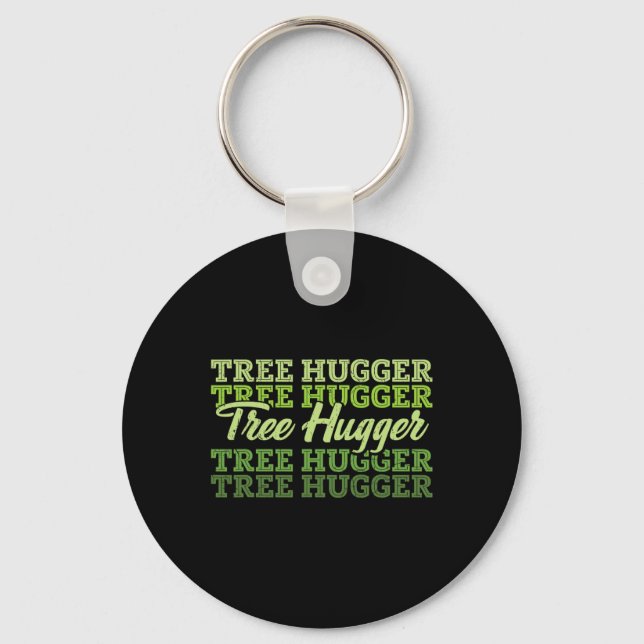 Chaveiro Tree Hugger Earth Day Retro Nature Lover (Frente)