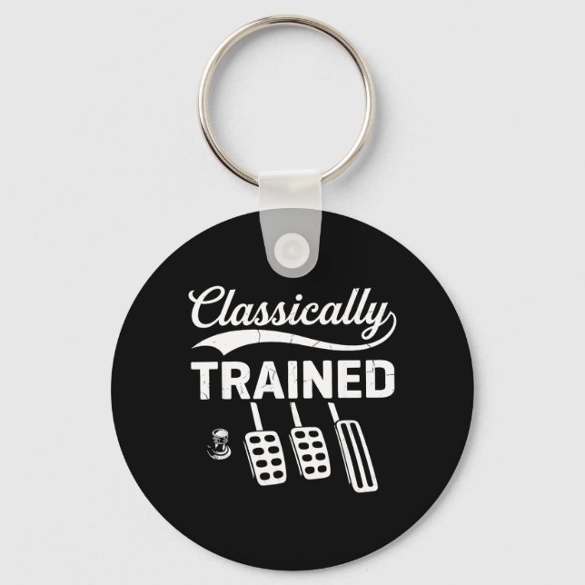 Chaveiro Treinado Classicamente com Pedais de Carro Manuais (Frente)