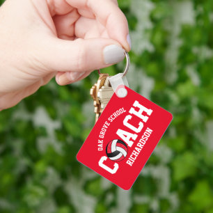 Chaveiro Treinador de Esporte de Voleibol - Editar Cor