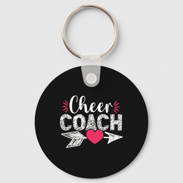 Chaveiro Treinador de Torcida de Coração Fofo Cheerleading  (Frente)