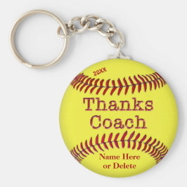 Chaveiro Treinador Softball oferece ideias com NOME e ANO