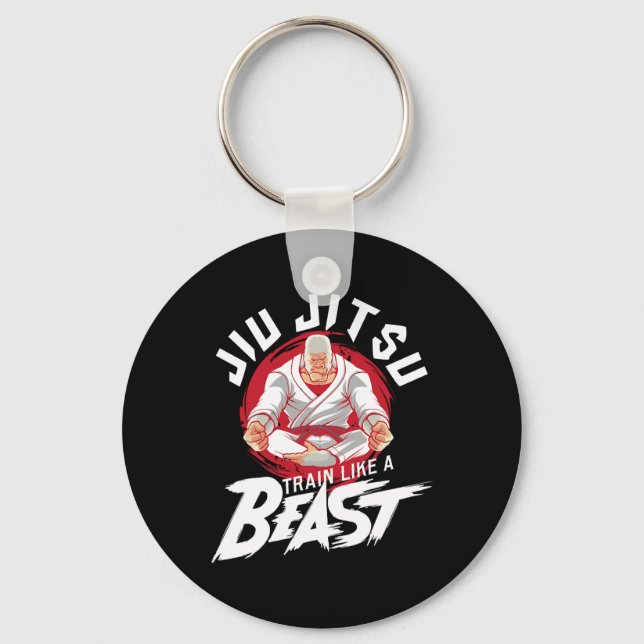 Chaveiro Treine Como Uma Fera - Jiu Jitsu Brasileiro Mma Bj (Frente)