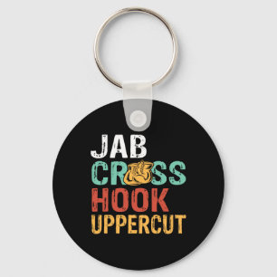 Chaveiro Treino de Boxeador Jab Cross Hook Uppercut Homens
