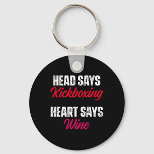 Chaveiro Treino de Kickboxing Coração Vinho Kick Boxing