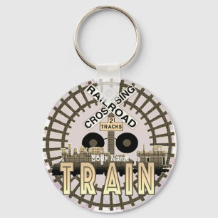 Chaveiro Trem de Trem Ferroviário Antigo 