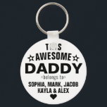 Chaveiro Trendy This Incrível Pai Pertence Ao Dia de os pai<br><div class="desc">Personalizado Este Pai Incrível Pertence Ao Chaveiro Dia de os pais Estrela Personalize-o com os nomes dos seus filhos.</div>