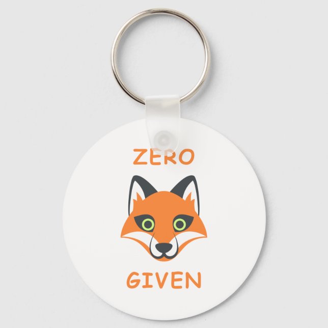 Chaveiro Trendy Zero Fox dada frase Emoji Cartoon (Frente)