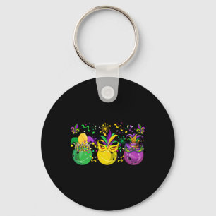 Chaveiro Três Boliches Mardi Gras Por Jester Hats Par Masca