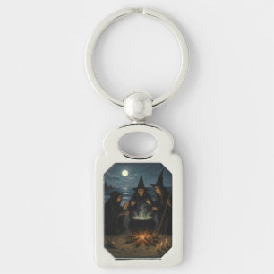 Chaveiro Três Bruxas Criam Cauldron Full Moon Beach