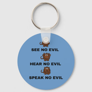 Chaveiro Três Macacos Sábios Cadeias-Chave