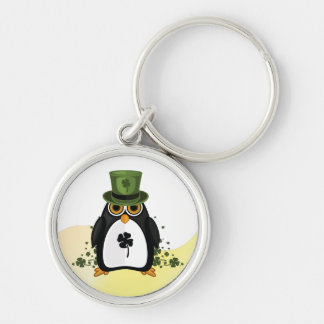Chaveiro Trevo de Quatro Folhas do Pinguim Sortudo