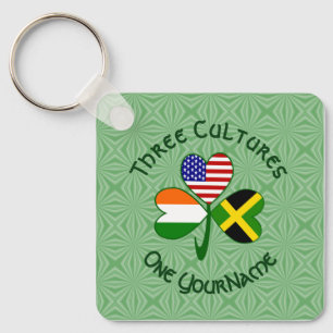 Chaveiro Trevo Personalizado Jamaica Irlanda EUA