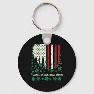 Chaveiro Trevos e Listras para Sempre - Irlandês-Americano