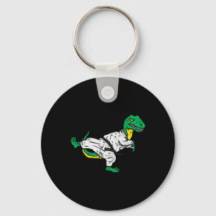 Chaveiro Trex Karate Taekwondo Faixa Preta Dinossauro Engra