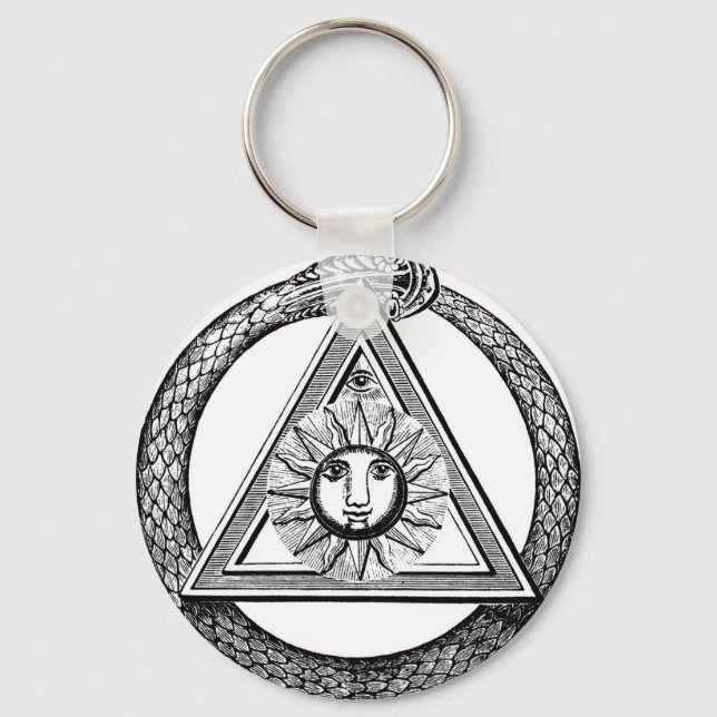 Chaveiro Triângulo Freemason Cobra (Frente)