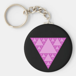 Chaveiro Triângulo Sierpinski como um triângulo rosa LGBTQ+