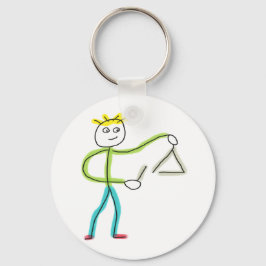 Chaveiro Triângulo Tocando Stickman