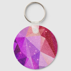 Chaveiro Triângulos geométricos do brilho Sparkly moderno