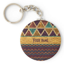 Triângulos Tribais Chevrons Faux Glitter Foil