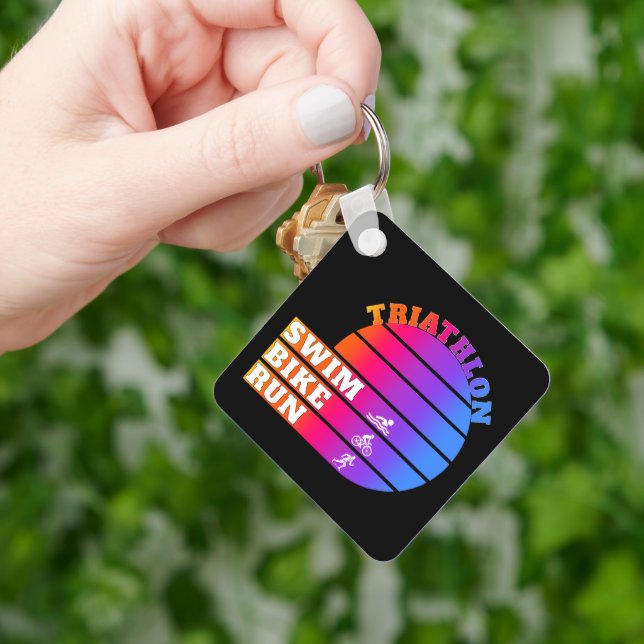 Chaveiro Triathlon Natação, bicicleta, corrida (Mão)